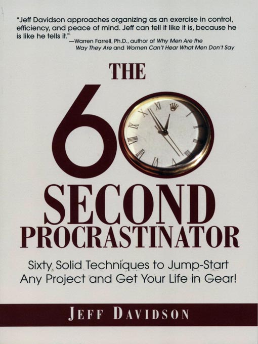 Title details for The 60 Second Procrastinator by Jeff Davidson - Wait list